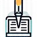 Icona di una matita e foglio per progettazione